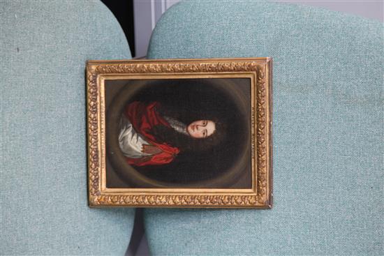 After Sir Godfrey Kneller (1648-1723) Portrait of Wortley Montague (1650-1727) 8.5 x 6.25in.